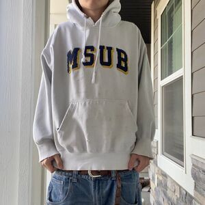 Champion Men's White and Grey Hoodie